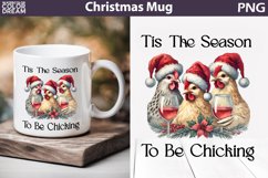 Christmas Chicken Mug Sublimation | Merry Christmas Mug Product Image 1