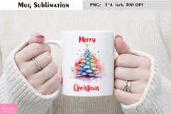 Bright Watercolor Christmas Tree|Merry Christmas Mug Product Image 1