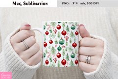 Watercolor Christmas Ball Design|Winter Mug Sublimation Product Image 1