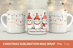 Christmas mug wrap with cat meowy christmas mug Product Image 1