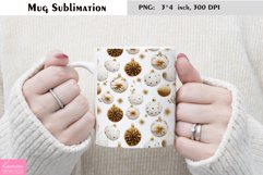 Christmas Ball and Pinecone| Winter Mug Sublimation Product Image 1