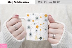 Christmas Gold Ball and Pine Branch| Winter Mug Sublimation Product Image 1