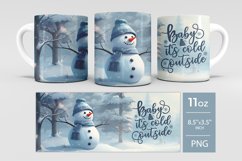 Christmas mug, snowman mug wrap, christmas sublimation Product Image 2