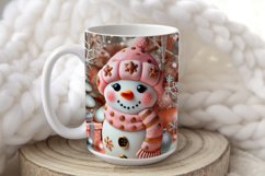3D Christmas Coffee Mug Bundle,3D Snowman,Christmas Mug Wrap Product Image 4