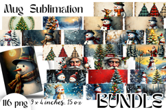 Christmas mug cup wrap sublimation printable designs Product Image 1