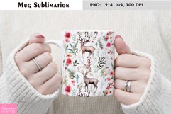 Watercolor Reindeer|Colorful Christmas Mug Sublimation Product Image 1