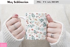 Watercolor Mug Sublimation|Flower Mug Design Product Image 1