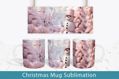 Christmas snowman Sublimation Mug Wrap Product Image 1