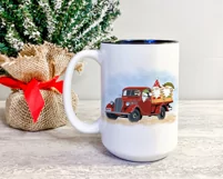Christmas Gnomes Red Truck Sublimation, Christmas Gnomes PNG Product Image 2