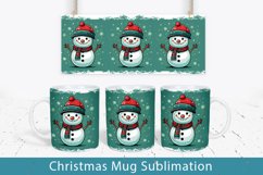 Christmas snowman Sublimation Mug Wrap Product Image 1
