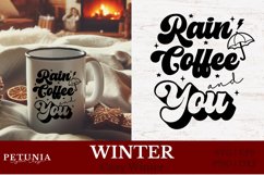 Winter svg cut file being used as a Christmas mug print