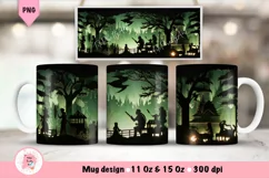 Christmas Mug Wrap Sublimation Designs, Christmas Tree Mug, Christmas Png