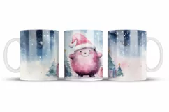 Christmas Mug Wrap Sublimation Designs, Christmas Gingerbread Mug, Christmas Png