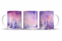 Christmas Mug Wrap Sublimation Designs, Christmas Tree Mug, Christmas Png