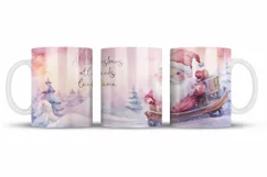 Christmas Mug Wrap Sublimation Designs, Christmas Gingerbread Mug, Christmas Png