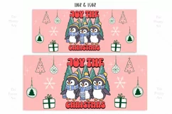 Christmas Mug Wrap Sublimation Designs, Christmas Penguin Mug, Christmas Png