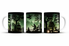 Christmas Mug Wrap Sublimation Designs, Christmas Tree Mug, Christmas Png