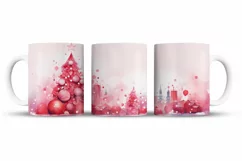 Christmas Mug Wrap Sublimation Designs, Christmas Tree Mug, Christmas Png