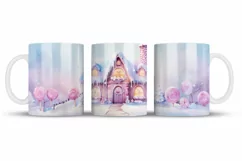 Christmas Mug Wrap Sublimation Designs, Christmas Gingerbread Mug, Christmas Png