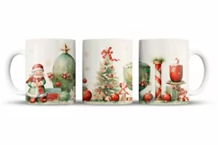 Christmas Mug Wrap Sublimation Designs, Christmas Tree Mug, Christmas Png