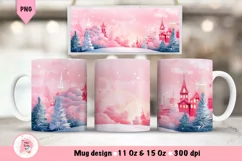 Christmas Mug Wrap Sublimation Designs, Christmas Tree Mug, Christmas Png