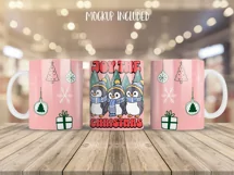 Christmas Mug Wrap Sublimation Designs, Christmas Penguin Mug, Christmas Png