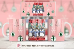 Christmas Mug Wrap Sublimation Designs, Christmas Penguin Mug, Christmas Png