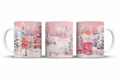 Christmas Mug Wrap Sublimation Designs, Christmas Tree Mug, Christmas Png