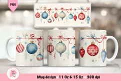 Christmas Mug Wrap Sublimation Designs, Christmas Tree Mug, Christmas Png