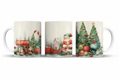 Christmas Mug Wrap Sublimation Designs, Christmas Tree Mug, Christmas Png