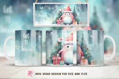 Christmas Mug Wrap Sublimation Designs, Christmas Gingerbread Mug, Christmas Png