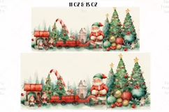Christmas Mug Wrap Sublimation Designs, Christmas Tree Mug, Christmas Png