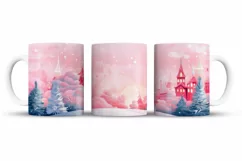 Christmas Mug Wrap Sublimation Designs, Christmas Tree Mug, Christmas Png