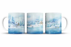 Christmas Mug Wrap Sublimation Designs, Christmas Tree Mug, Christmas Png