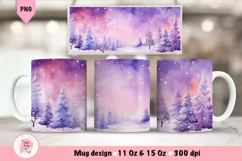Christmas Mug Wrap Sublimation Designs, Christmas Tree Mug, Christmas Png