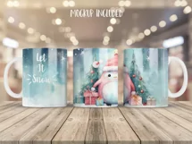 Christmas Mug Wrap Sublimation Designs, Christmas Gingerbread Mug, Christmas Png
