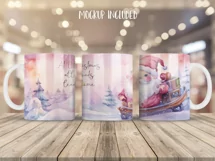 Christmas Mug Wrap Sublimation Designs, Christmas Gingerbread Mug, Christmas Png