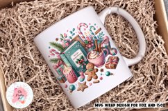 Christmas Mug Wrap For 11 oz and 15 oz, 3d Mug, Christmas Gingerbread Png