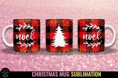 Noel Christmas Plaid Mug Sublimation I 11 Oz Holiday Mug PNG