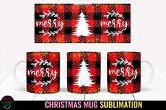 Merry Christmas Plaid Mug Sublimation I 11 Oz Holiday Mug  PNG