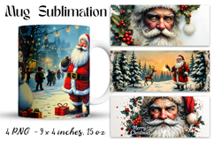 Christmas mug cup wrap sublimation printable designs Product Image 1