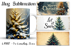 Christmas mug cup wrap sublimation printable designs Product Image 1