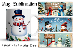 Christmas mug cup wrap sublimation printable designs Product Image 1