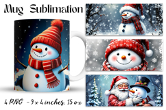 Christmas mug cup wrap sublimation printable designs Product Image 1