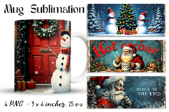 Christmas mug cup wrap sublimation printable designs Product Image 1