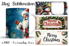 Christmas mug cup wrap sublimation printable designs Product Image 1