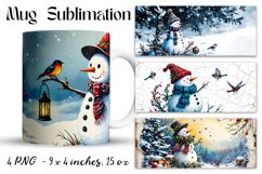 Christmas mug cup wrap sublimation printable designs Product Image 1