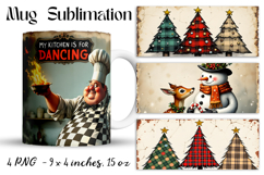 Christmas mug cup wrap sublimation printable designs Product Image 1