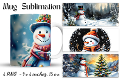 Christmas mug cup wrap sublimation printable designs Product Image 1