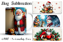 Christmas mug cup wrap sublimation printable designs Product Image 1